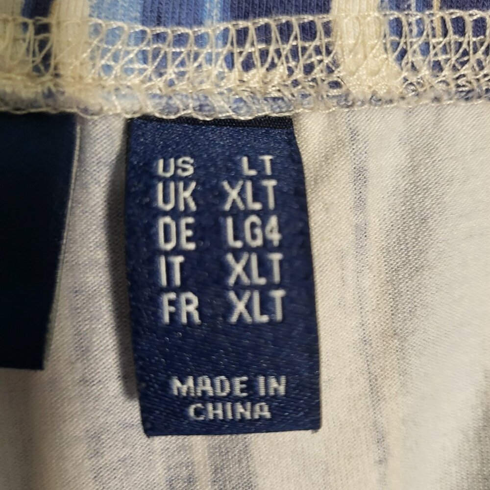 d&co Denim & Company Beach Woman's Lounge Pants Size LT Blue/White/Beige Stripes - Picture 7 of 8